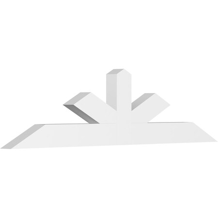 Ekena Millwork Saratoga Architectural Grade PVC Gable Bracket, 84"W x 21"H x 4"D x 6"F, 6/12 Pitch GBP084X21X0406SAR00
